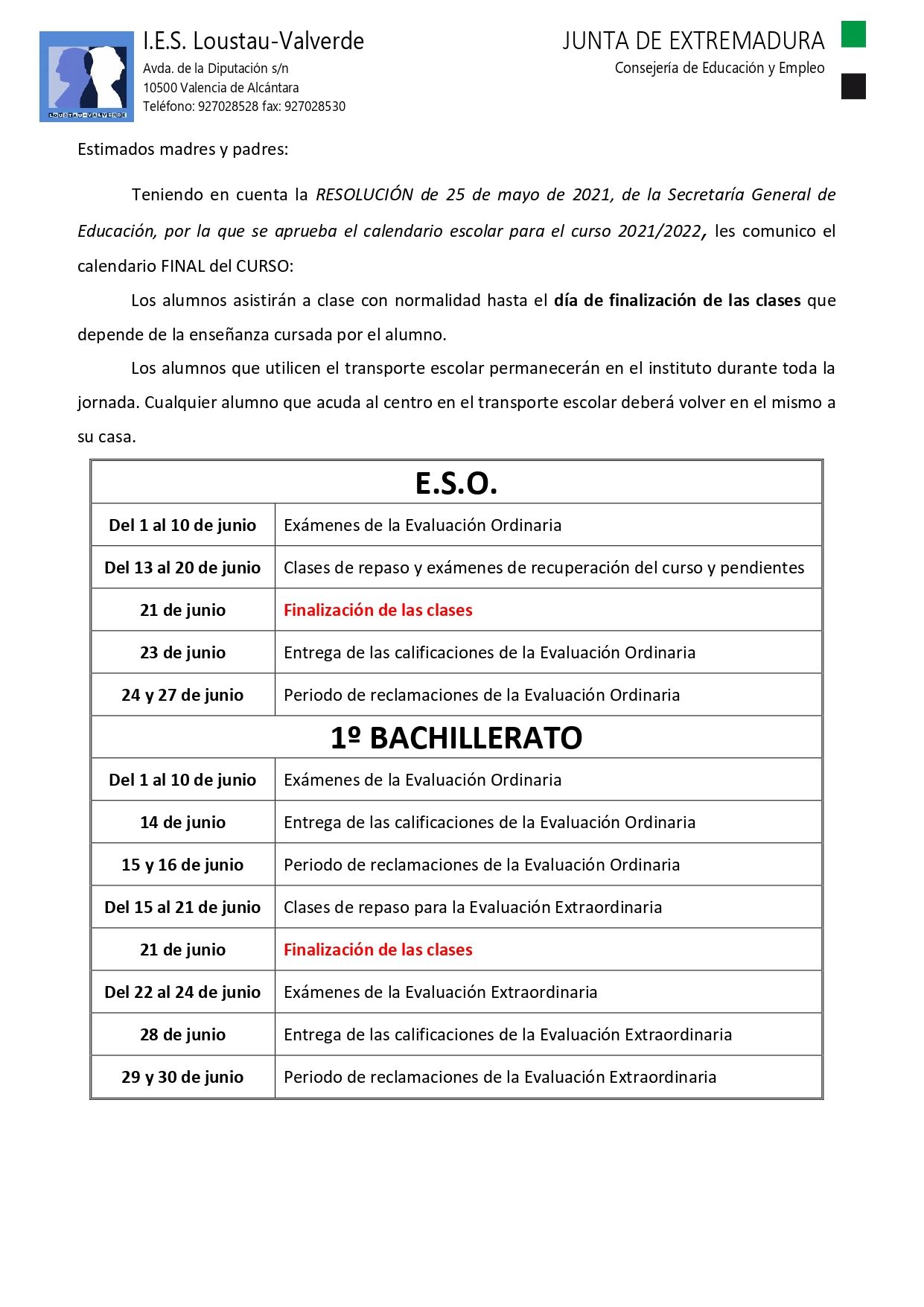 CARTA A PADRES FIN CURSO 2021 22 page 0001
